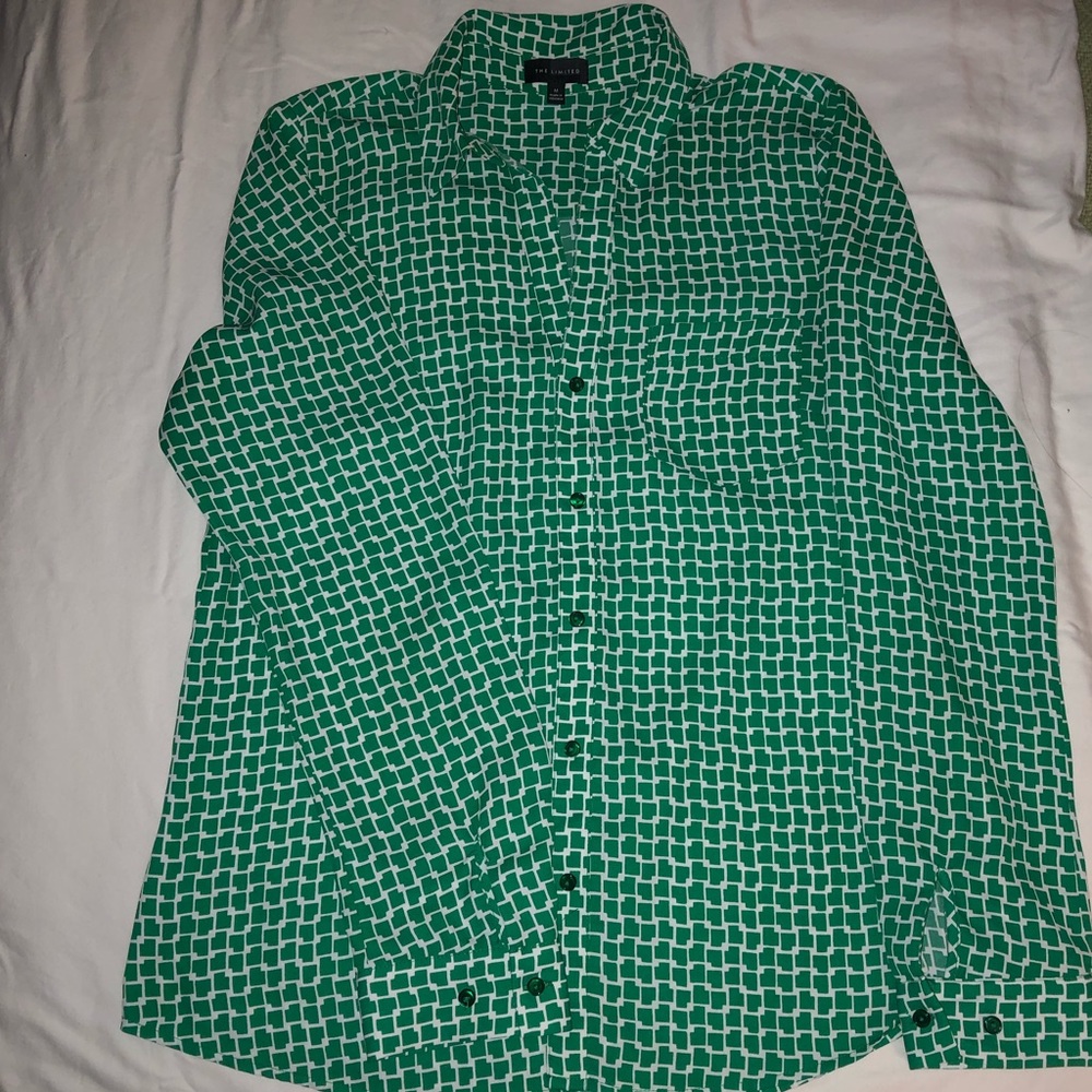 The Limited Size M beautiful green button up shirt